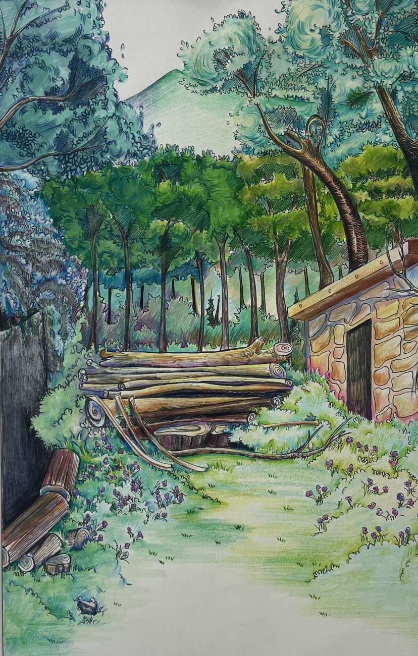 赵灵芝《林间小屋》.jpg 赵灵芝《林间小屋》.jpg